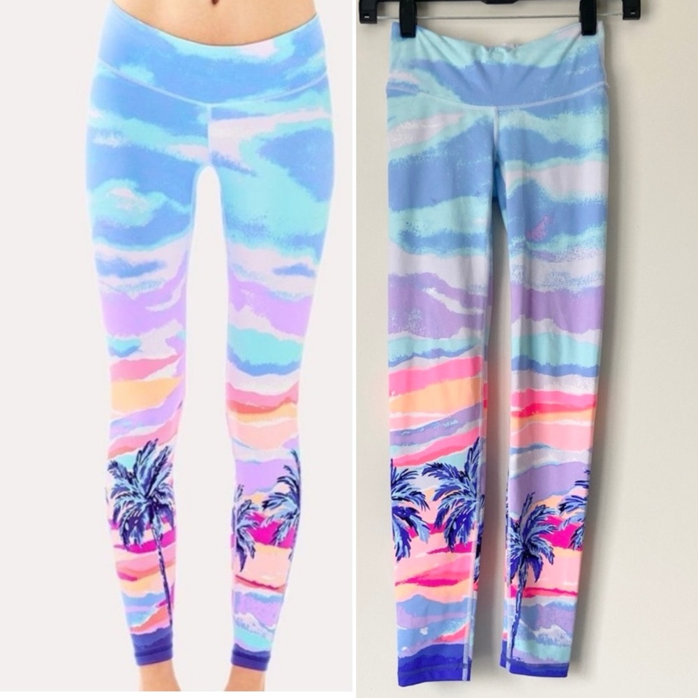 Lilly Pulitzer Luxletic 26" Weekender Legging Sunset Palm Sunset Size XXS